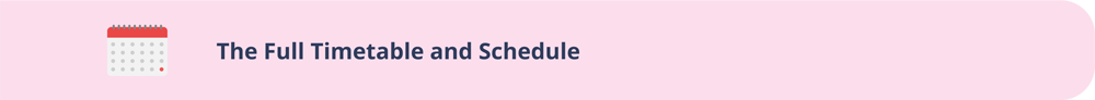 Timetable